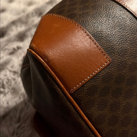 CELINE Brown and Tan Travel Duffel Bag 90s Vintage 🔥 - Picture 12 of 12